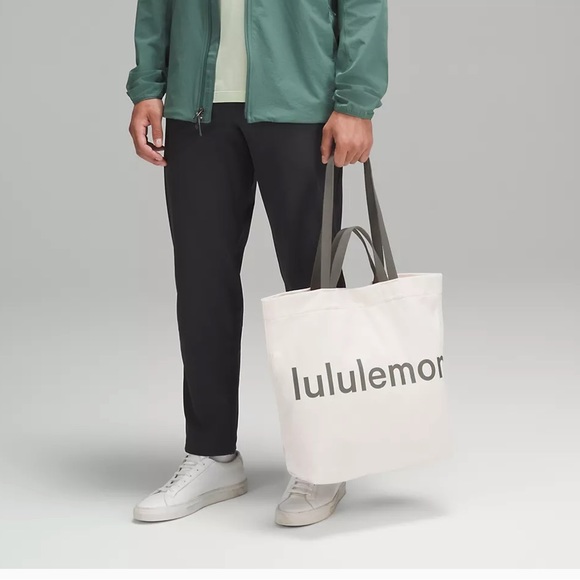 Lululemon Double-Handle Canvas Tote Bag 17L in natural/grey sage unisex - Picture 4 of 11